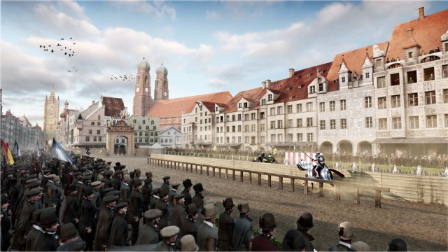 Guided city tour: You walk through the medieval city, experience jousting tournaments on Marienplatz.