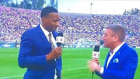 Football expert collapses on live TV