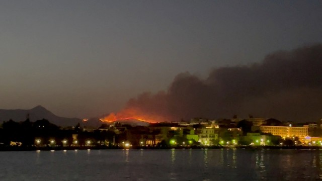 Fires in the Mediterranean: The forest fires in Corfu.
