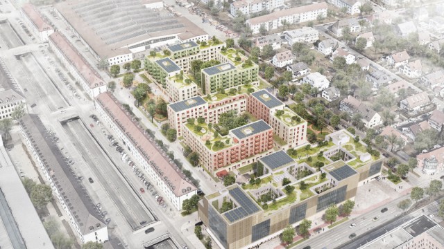 Hunderte neue Wohnungen in Ramersdorf: Auf dem großen Areal der früheren Kaserne sollen Hunderte Wohnungen, Apartments und Wohnheimplätze für Staatsbedienstete errichtet werden.
