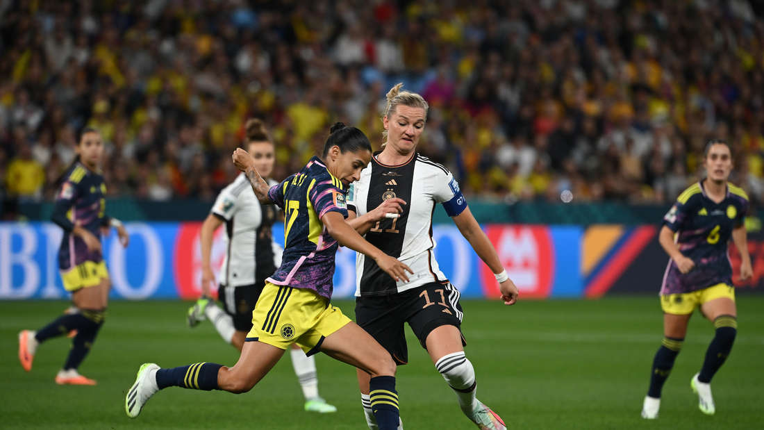 Frauen-WM 2023: Alexandra Popp im Spiel Deutschland gegen Kolumbien.