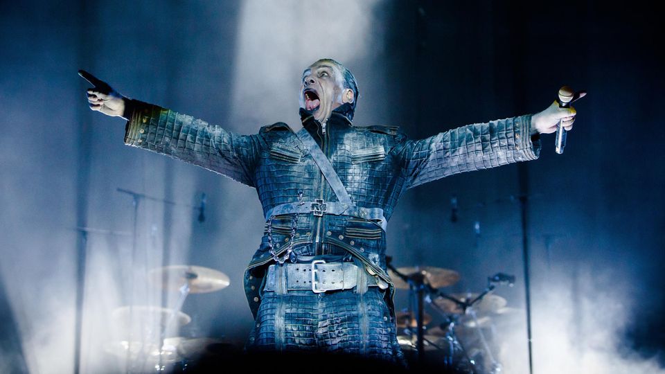 Rammstein frontman Till Lindemann at the band's concert in Denmark in 2016