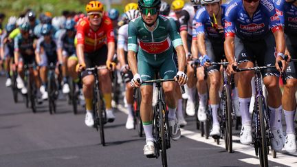 The Victor Lafay (Cofidis) green jersey, on the roads of the Tour de France, July 3, 2023. (THOMAS SAMSON / AFP)