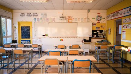 A classroom in a primary school in Aubagne (Bouches-du-Rhône), October 13, 2022. (STEPHANE FERRER / HANS LUCAS / AFP)