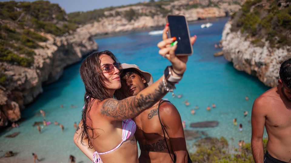 Mallorca: Selfie an der Bucht