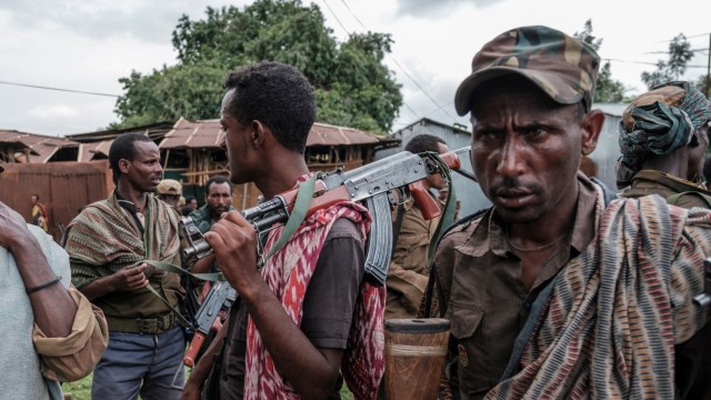 Horn of Africa: Amharic militia fighters.