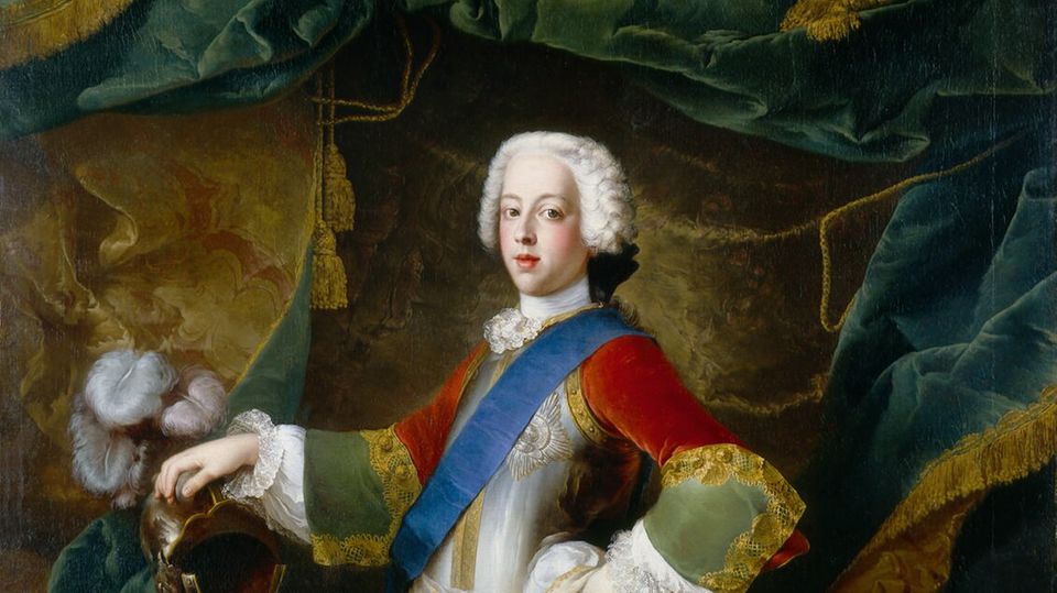 The painting shows the prince as a teenager