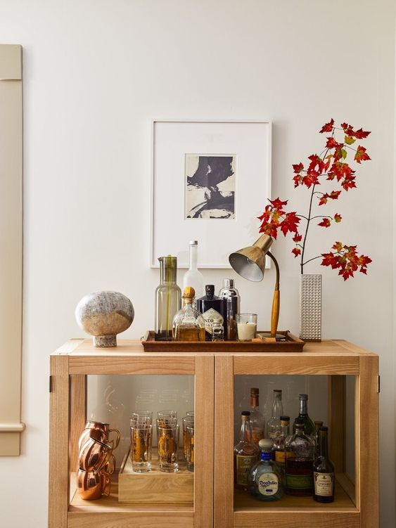 The Bar In A Low Cabinet 
