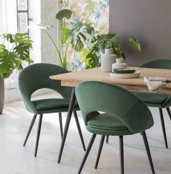 Elouan Green Velvet Armchair Style Chair 