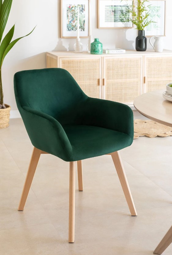 Duck Green Velvet Chair 