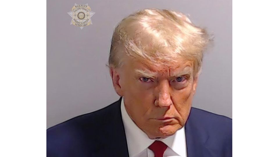 Donald Trump, former President of the USA, during the identification service in Atlanta