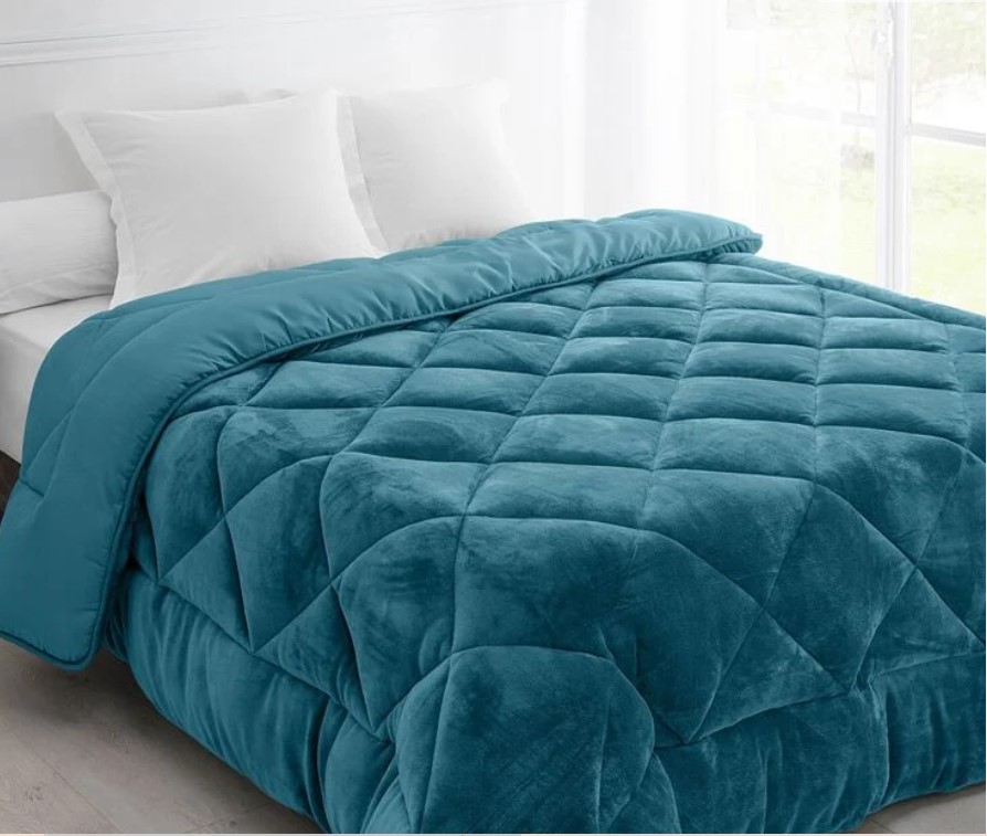 Double Faced Duck Green Synthetic Duvet 