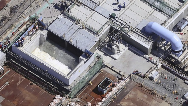 Fukushima nuclear ruin: The cooling water is diluted via this device and then fed into a tunnel - which leads into the ocean off Japan's coast.