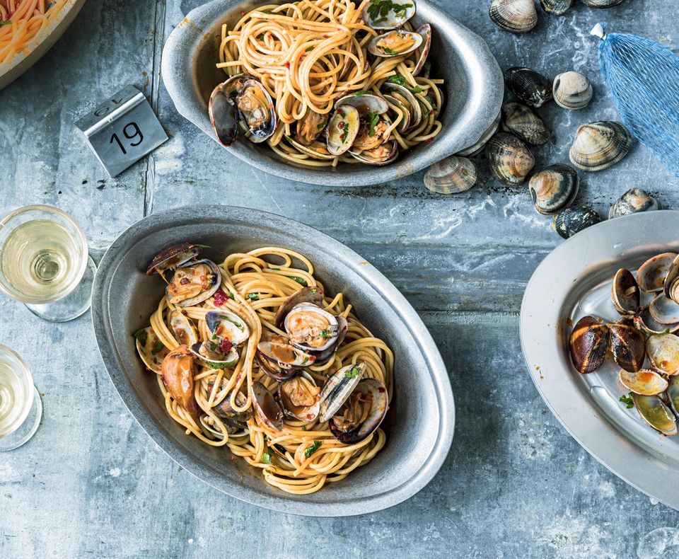 Spaghetti alle vongole with Nduja