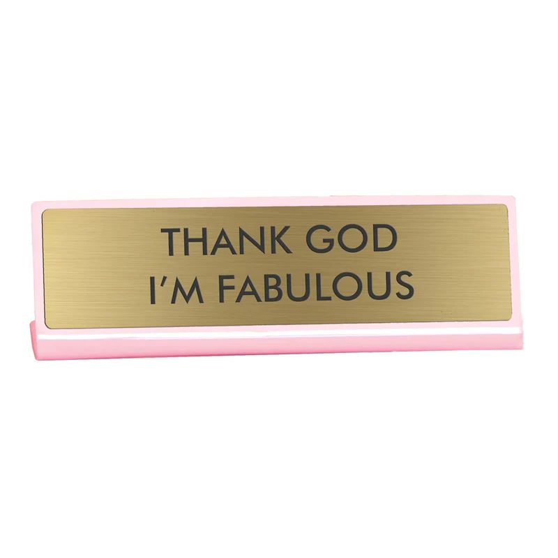 Decorative and Humorous Desk Plate 