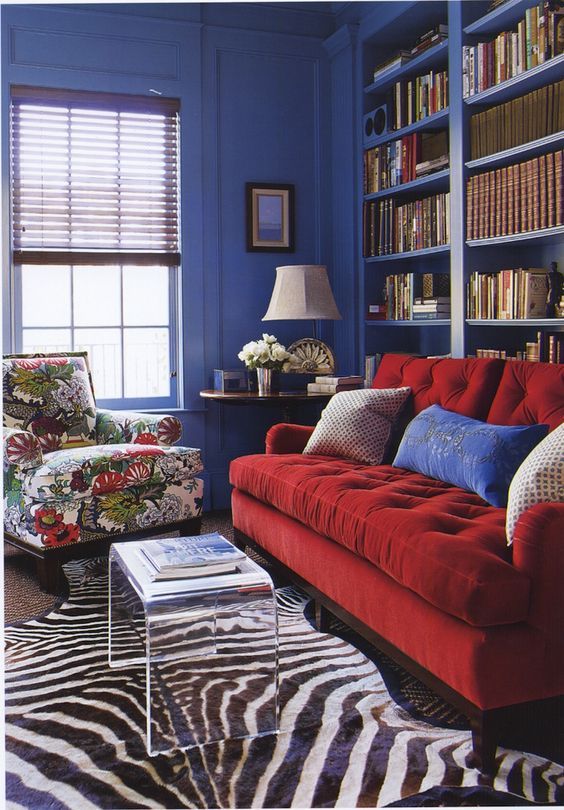 Red Sofa and Purple Palette