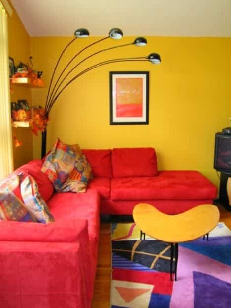 The Red Sofa and the Yellow Walls 