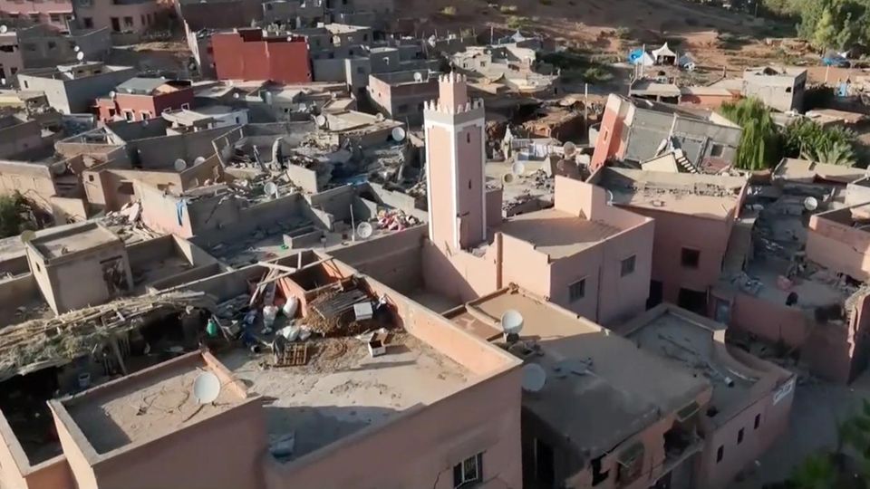 Aerial photos show Morocco in rubble and ashes