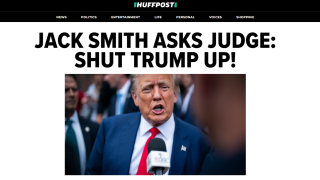 “Shut up, Trump”, on the front page of the American edition of HuffPost.