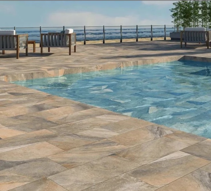 Stone Effect Terrace And Pool Tiles Livingstone Pacific Series – 