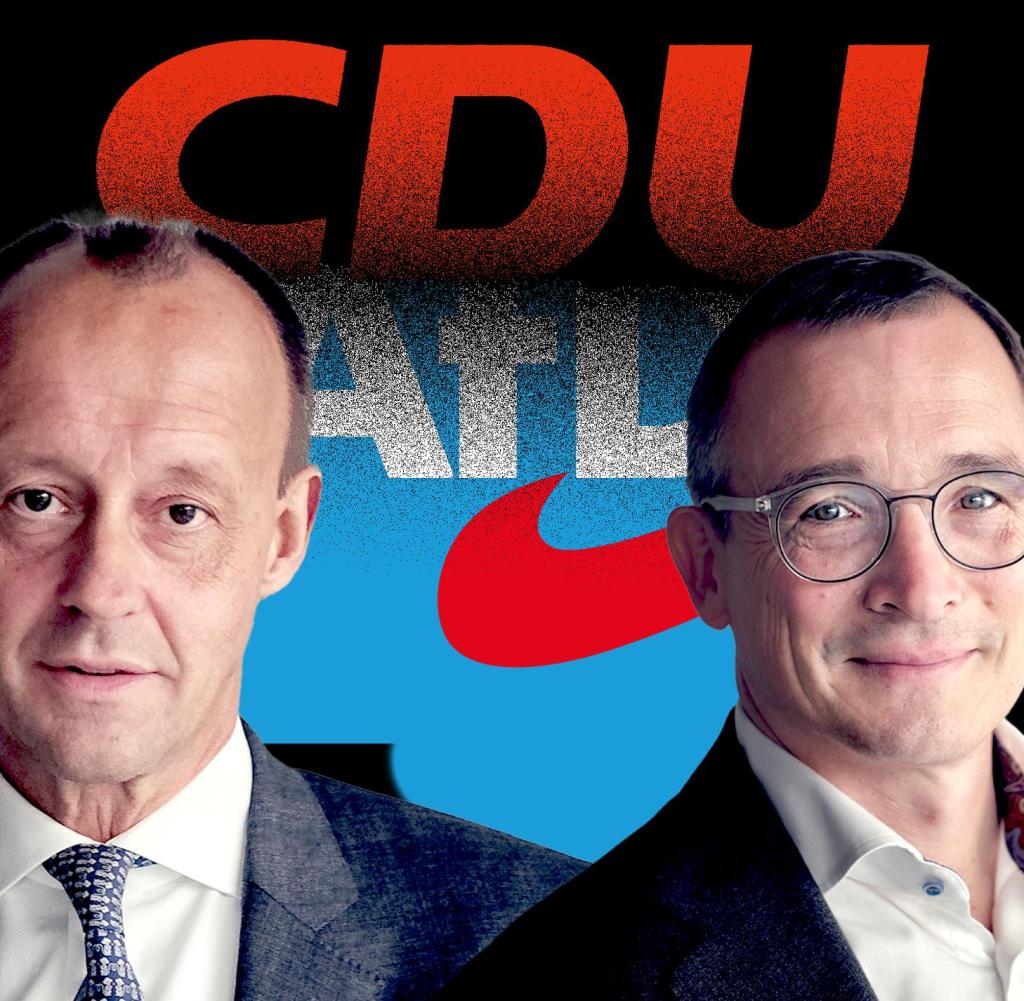 CDU chairman Friedrich Merz (l.), basic values ​​commission head Andreas Rödder