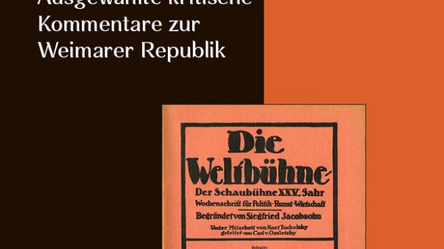 Favorites of the week: The brochure booklet "World stage" of the 1920s with political commentaries, European Publishing House, 213 pages, 20 euros