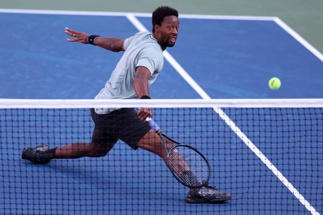 Gaël Monfils during his match against Andrey Rublev, in the second round of the US Open, in New York, August 31, 2023.