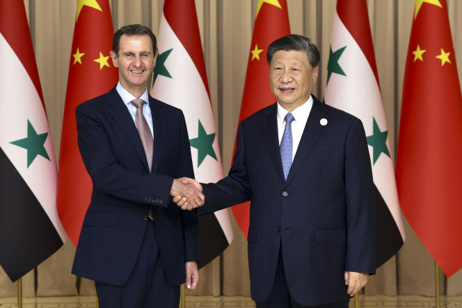 Syrian President Bashar Al-Assad and his Chinese counterpart, Xi Jinping, in Hangzhou (China), September 22, 2023.