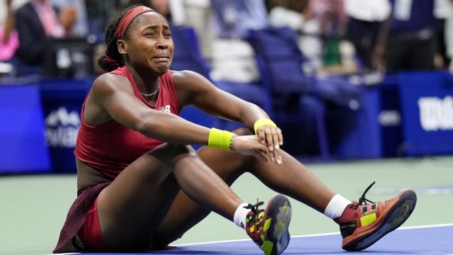 Gauff wins the US Open: ... and bursts into tears of relief.