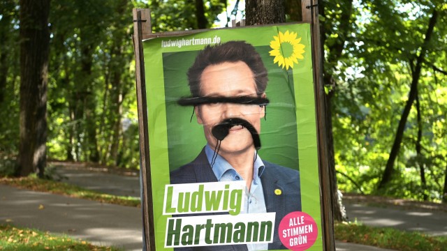 State elections in Munich: The Greens regularly put up posters, on average twice a week.