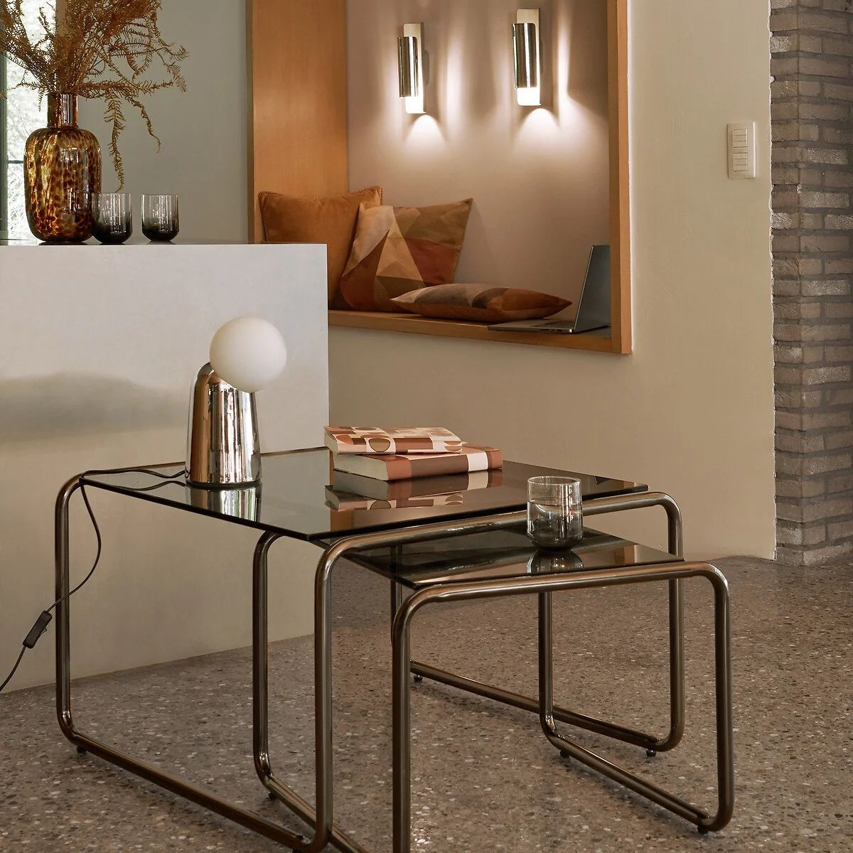Neso Tables And Bolado Lamp