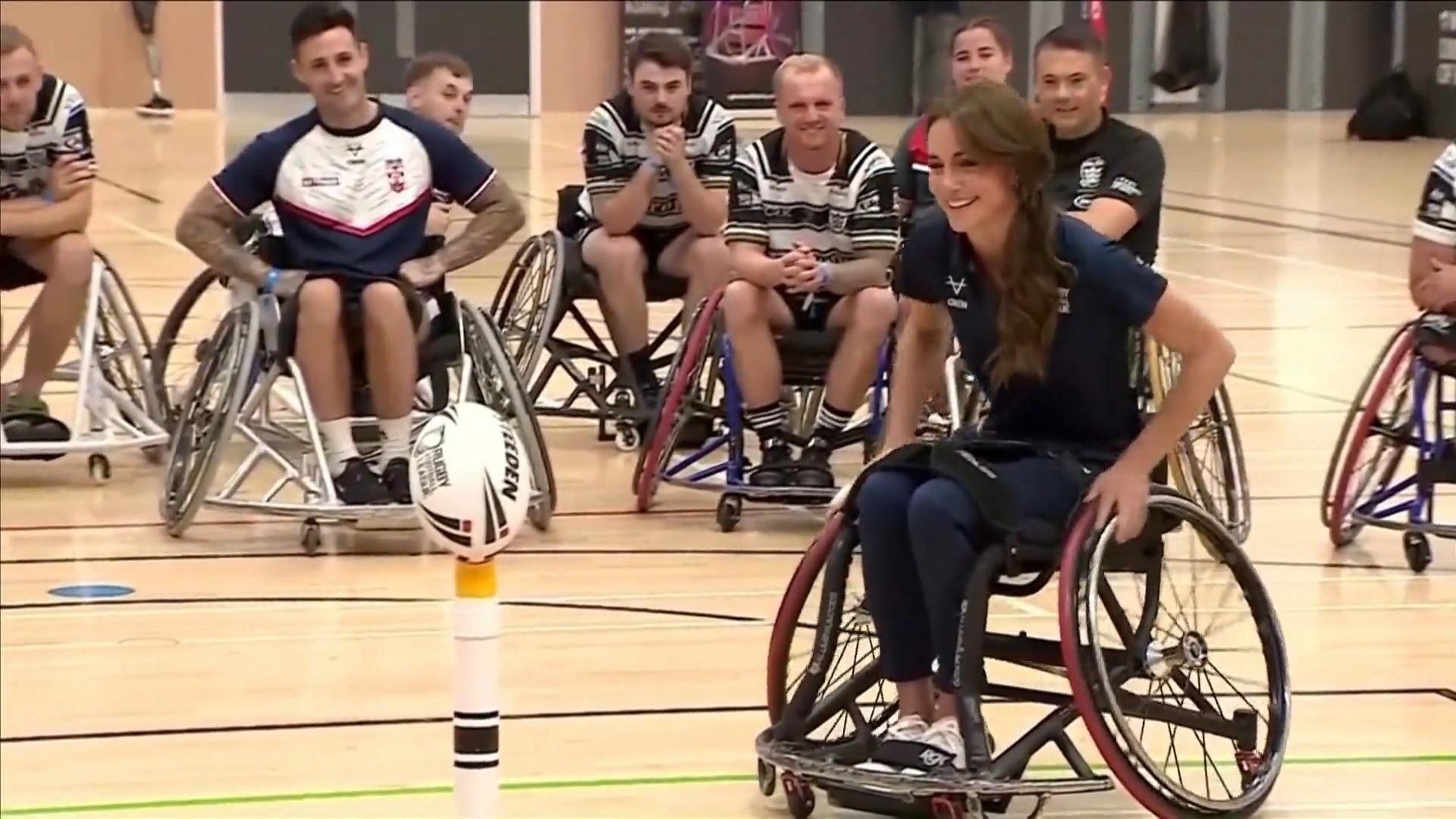 Princess Kate shows full commitment to wheelchair rugby. She enchants everyone