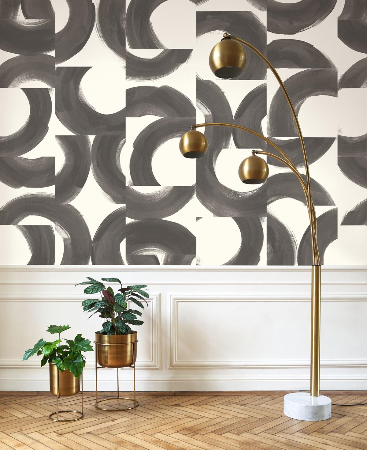 Not A Circle Graphic Wallpaper Charcoal Iconic 