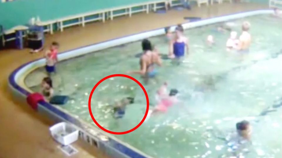 A surveillance camera captured a three-year-old nearly drowning in a Florida swimming pool and eventually being resuscitated