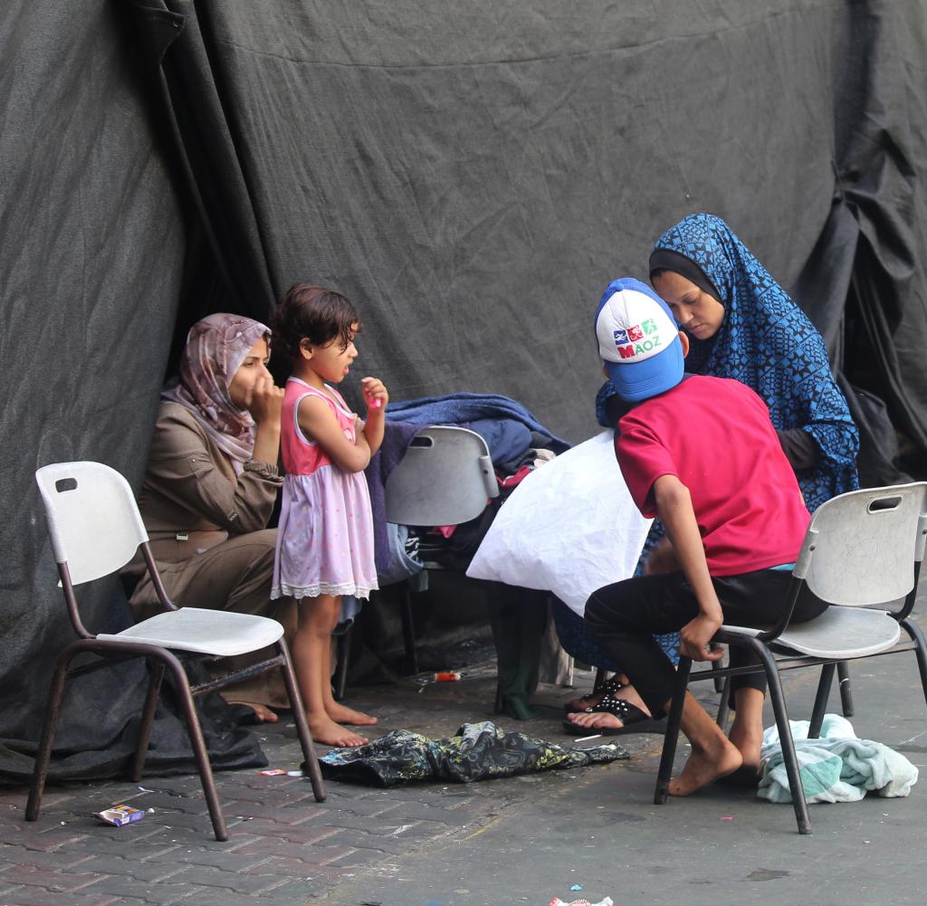 Palästinensische Flüchtlinge in einem UN-Camp im Gazastreifen