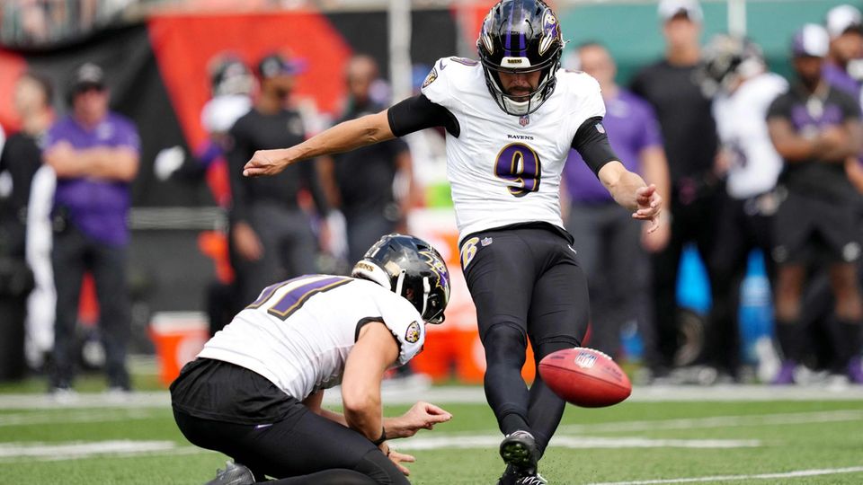 The man with the golden foot: Justin Tucker is considered the best kicker in the NFL.