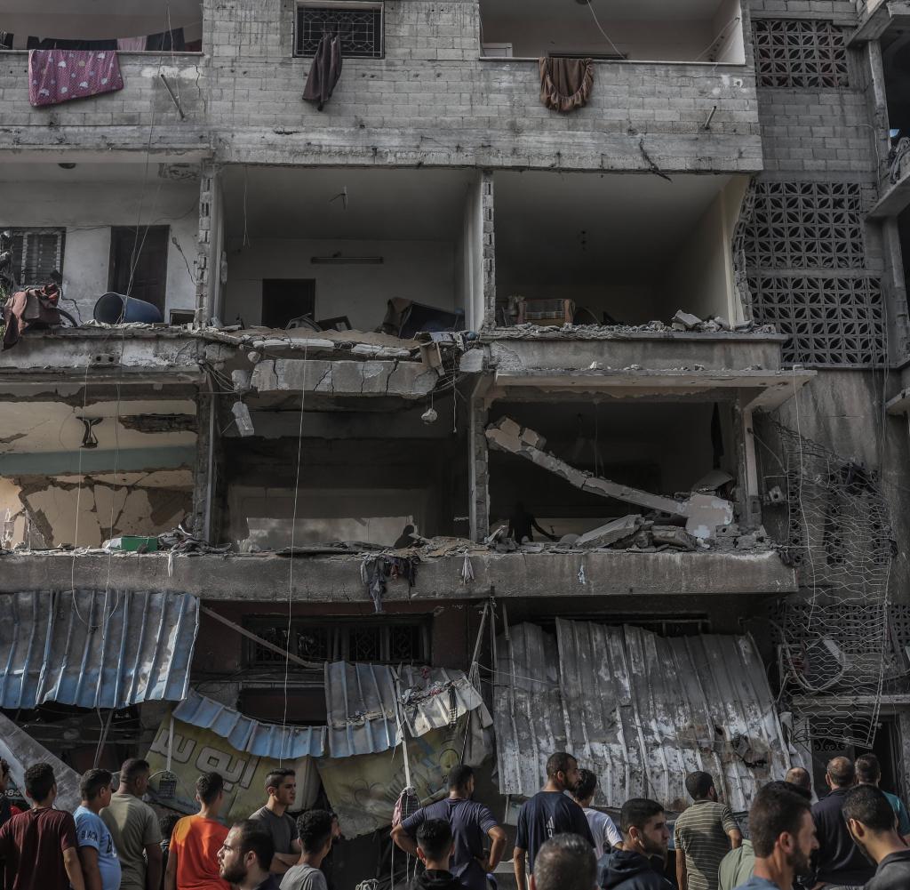 Zerstörtes Haus im Gaza-Streifen
