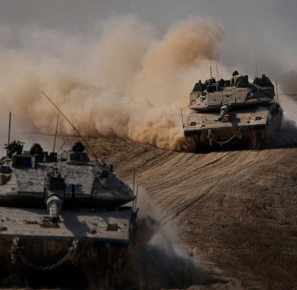 Israelische Panzer, hier eine Aufnahme vom 13. Oktober