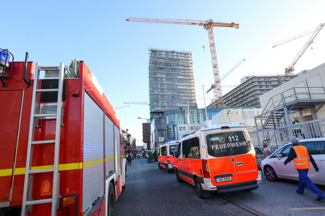 Vier Menschen sind auf einer Großbaustelle in Hamburg gestorben