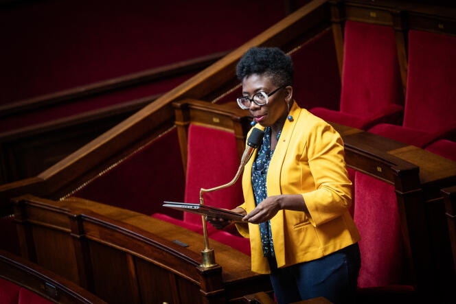 Danièle Obono, deputy (LFI) of Paris, at the National Assembly, September 29, 2023.