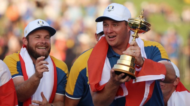 Europe wins the Ryder Cup: Austrians with Ryder Cup: Sepp Straka (right next to Tyrrell Hatton).