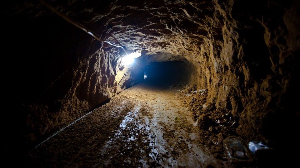 Smugglers' tunnel from Egypt to Gaza.