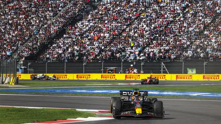 Max Verstappen leads the Mexican Grand Prix, in Mexico City, October 29, 2023. (AFP)