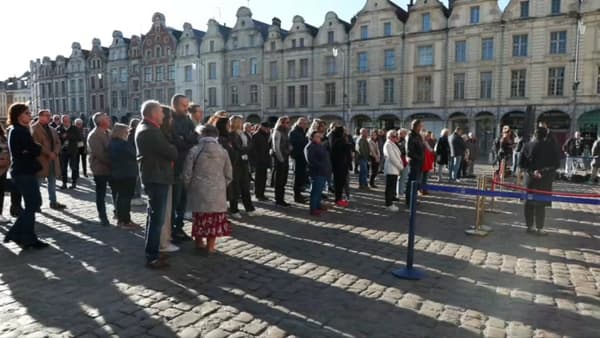 Rassemblement à Arras le dimanche 15 octobre, en hommage à Dominique Bernard, l'enseignant tué dans un lycée.