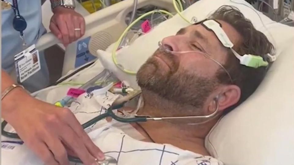 Emotional moment after transplant: man hears his new heart beat for the first time