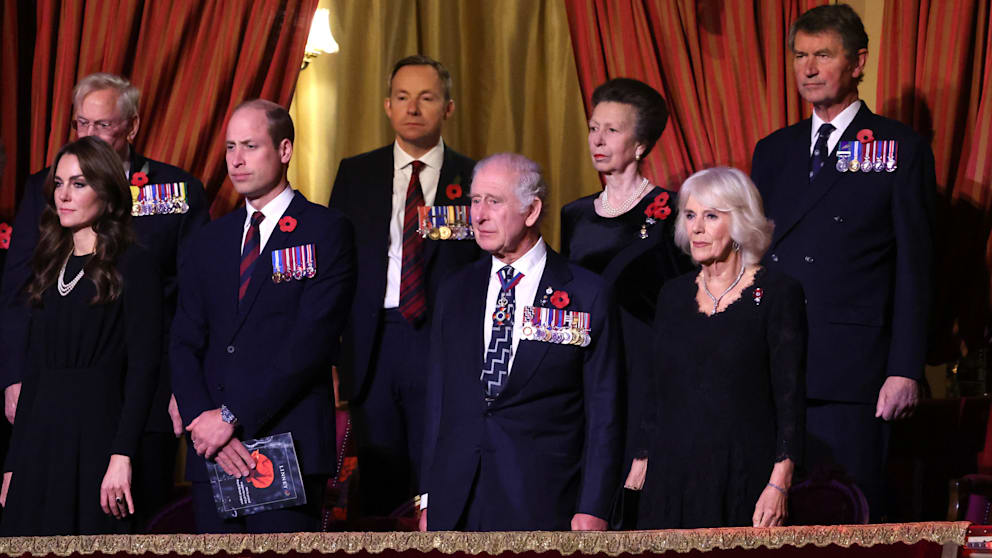 Kate and William (from left) were also guests at the Royal Albert Hall