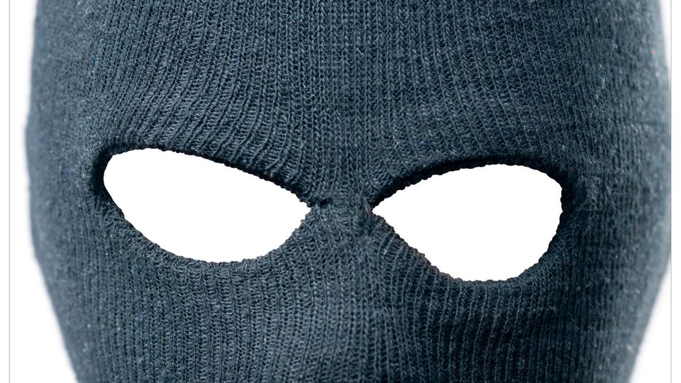 A knitted face mask