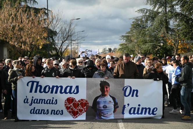 White march, November 22, in tribute to Thomas, killed during a ball in Crépol (Drôme) three days earlier.