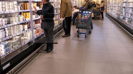 In a supermarket of the Leclerc brand, on November 21, 2023 in Bourg-lès-Valence (Drôme).  (NICOLAS GUYONNET / HANS LUCAS / AFP)