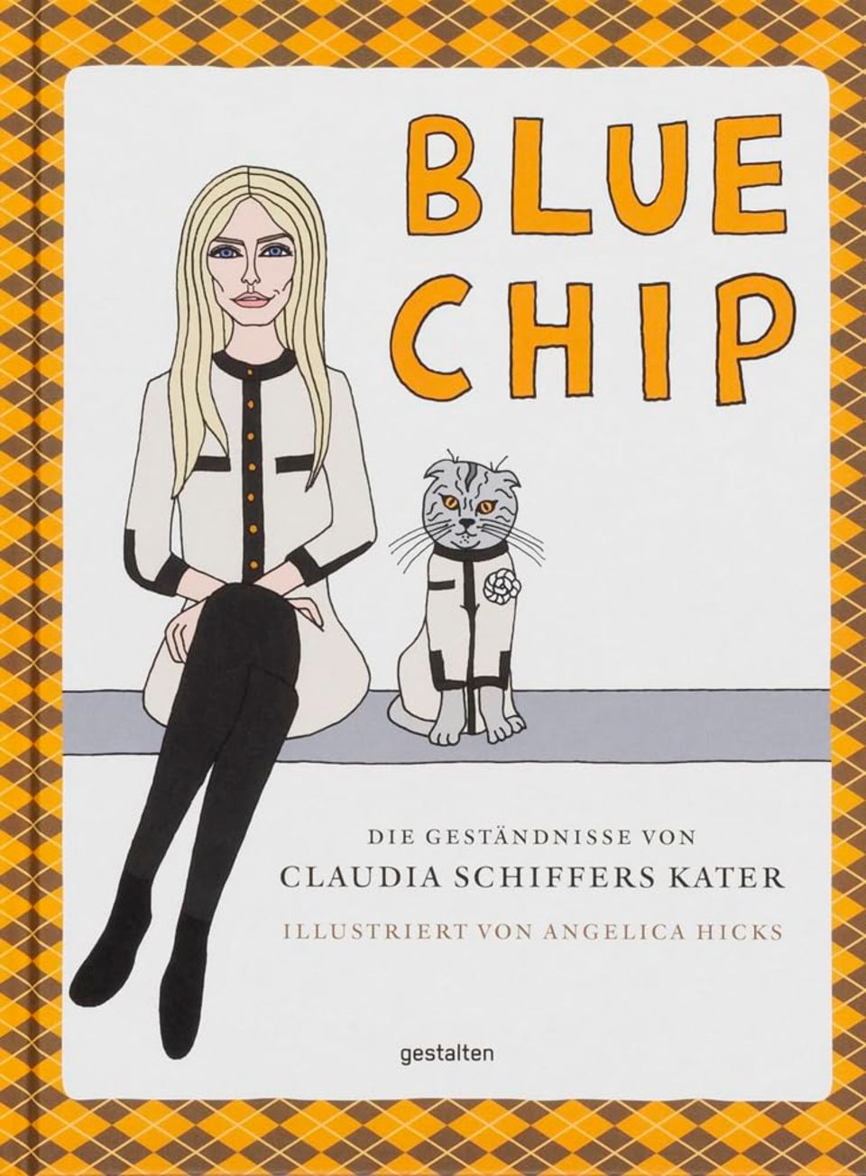 Book cover "Blue Chip, the confessions of Claudia Schiffer's hangover"